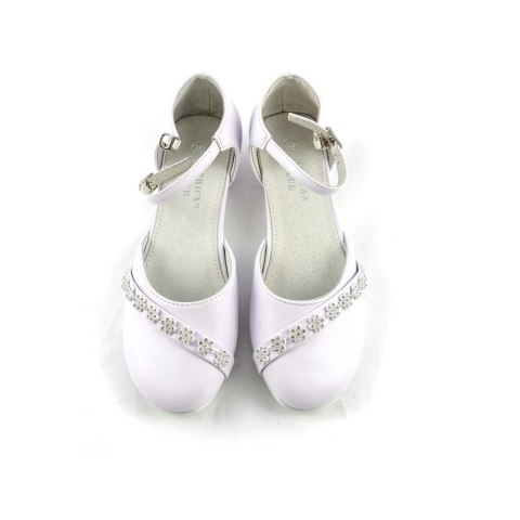 Buty komunijne białe obcasik Moda Sanok