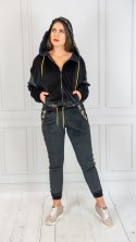 Bluza Dresowa Ze Złotymi Lampasami LATYNKA Moda Sanok Bluza Dresowa Ze Złotymi Lampasami LATYNKA Moda Sanok