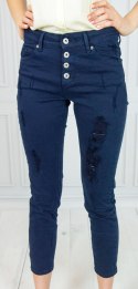 Granatowe jeansy z dziurami Moda Sanok Granatowe jeansy z dziurami Moda Sanok