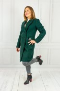 Damski płaszcz KAREN - butelkowa zieleń - Moda Sanok Damski płaszcz KAREN - butelkowa zieleń - Moda Sanok