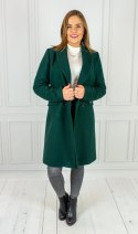 Damski płaszcz KAREN - butelkowa zieleń - Moda Sanok Damski płaszcz KAREN - butelkowa zieleń - Moda Sanok