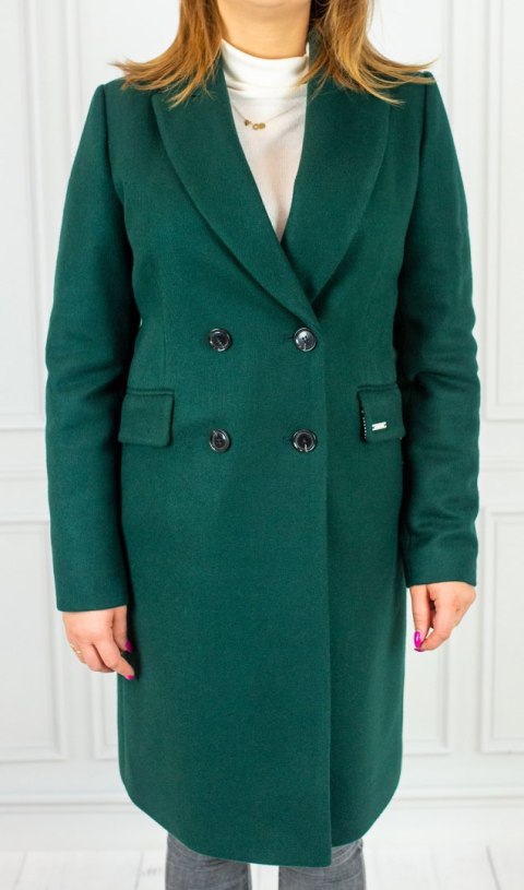 Damski płaszcz KAREN - butelkowa zieleń - Moda Sanok Damski płaszcz KAREN - butelkowa zieleń - Moda Sanok