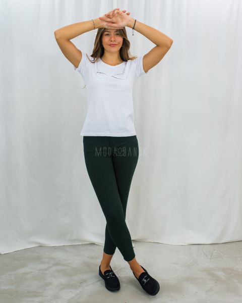 Proste elastyczne przylegające ciemnozielone spodnie push up PINK FASHION DENIM - MODA SANOK Proste elastyczne przylegające ciemnozielone spodnie push up PINK FASHION DENIM - MODA SANOK