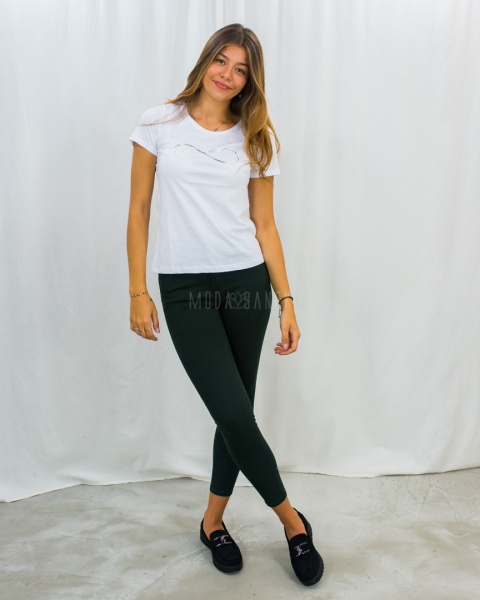 Proste elastyczne przylegające ciemnozielone spodnie push up PINK FASHION DENIM - MODA SANOK Proste elastyczne przylegające ciemnozielone spodnie push up PINK FASHION DENIM - MODA SANOK