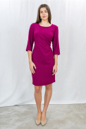 Elegancka wizytwa sukienka w kolorze fioletowego różu BOLERO - MODA SANOK Elegancka wizytwa sukienka w kolorze fioletowego różu BOLERO - MODA SANOK