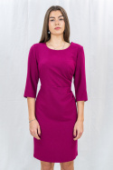 Elegancka wizytwa sukienka w kolorze fioletowego różu BOLERO - MODA SANOK Elegancka wizytwa sukienka w kolorze fioletowego różu BOLERO - MODA SANOK
