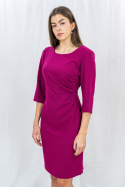 Elegancka wizytwa sukienka w kolorze fioletowego różu BOLERO - MODA SANOK Elegancka wizytwa sukienka w kolorze fioletowego różu BOLERO - MODA SANOK