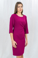 Elegancka wizytwa sukienka w kolorze fioletowego różu BOLERO - MODA SANOK Elegancka wizytwa sukienka w kolorze fioletowego różu BOLERO - MODA SANOK