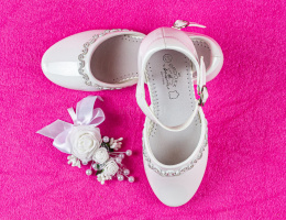 Buty komunijne lakierek z cyrkonią BADOXX-MODA SANOK
