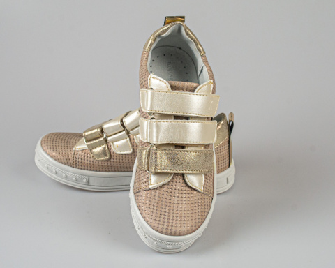 Buty sportowe dziewczęce jasny beż zapinane na rzepy KORNECKI - MODA SANOK Buty sportowe dziewczęce jasny beż zapinane na rzepy KORNECKI - MODA SANOK