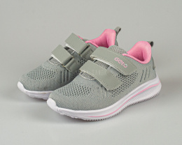 Buty sportowe dziewczęce lekkie i przewiewne zapinane na rzepy - MODA SANOK