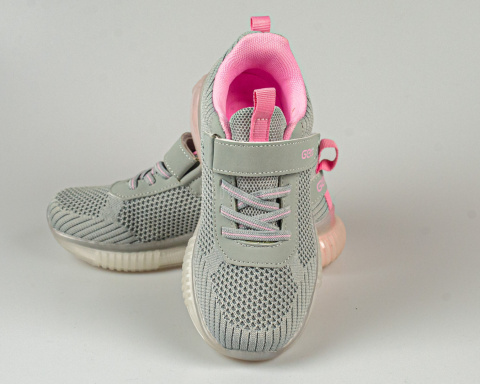 Buty sportowe dziewczęce lekkie zapinane na rzep - MODA SANOK