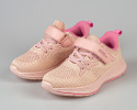 Buty sportowe dziewczęce różowe lekkie zapinane na rzep - MODA SANOK