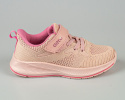 Buty sportowe dziewczęce różowe lekkie zapinane na rzep - MODA SANOK