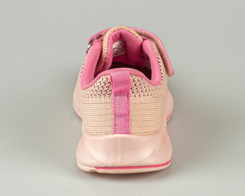 Buty sportowe dziewczęce różowe lekkie zapinane na rzep - MODA SANOK