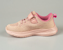 Buty sportowe dziewczęce różowe lekkie zapinane na rzep - MODA SANOK