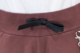 Dziewczęce spodnie dresowe typu bojówki w kolorze jasnego brązu PIK - MODA SANOK
