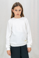Elegancki sweter dziewczęcy w kolorze ecru CARMEN - MODA SANOK