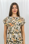 Komplet damski zestaw bluzka z krótkim rękawem i lużne spodnie na gumce BARTON - MODA SANOK