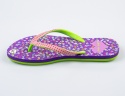Fioletowe japonki z kwiecistym wzorem SUPER GEAR - MODA SANOK