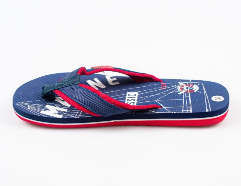 Granatowe japonki z czerwonymi detalami SUPER GEAR - MODA SANOK