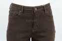 Damskie spodnie jeansowe typu LOOSE FIT w kolorze brązowym - MODA SANOK