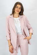 Elegancki komplet damski LAVINIA , w kolorze pudrowego różu - MODA SANOK