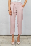 Elegancki komplet damski LAVINIA , w kolorze pudrowego różu - MODA SANOK