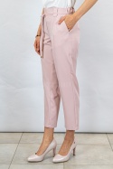 Elegancki komplet damski LAVINIA , w kolorze pudrowego różu - MODA SANOK