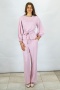 Elegancki damski komplet w kolorze różowym - MODA SANOK