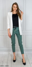 Biała damska dłuższa marynarka POLWAR - MODA SANOK Biała damska dłuższa marynarka POLWAR - MODA SANOK