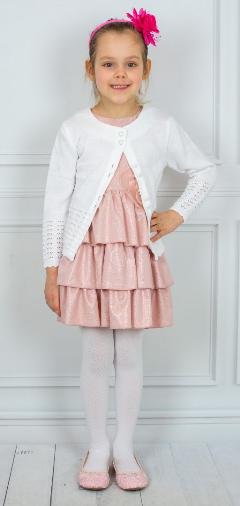 Biały elegancki sweterek dziewczęcy JOMAR - MODA SANOK Biały elegancki sweterek dziewczęcy JOMAR - MODA SANOK