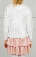 Biały elegancki sweterek dziewczęcy JOMAR - MODA SANOK Biały elegancki sweterek dziewczęcy JOMAR - MODA SANOK