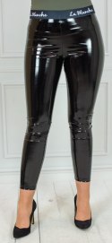 Leginsy lateksowe LA BLANCHE - Czarne - Moda Sanok