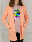 Dziecięcy brzoskwiniowy kardigan JOMAR - MODA SANOK