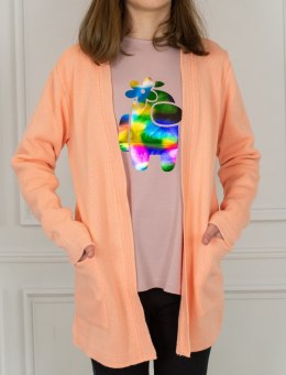 Dziecięcy brzoskwiniowy kardigan JOMAR - MODA SANOK