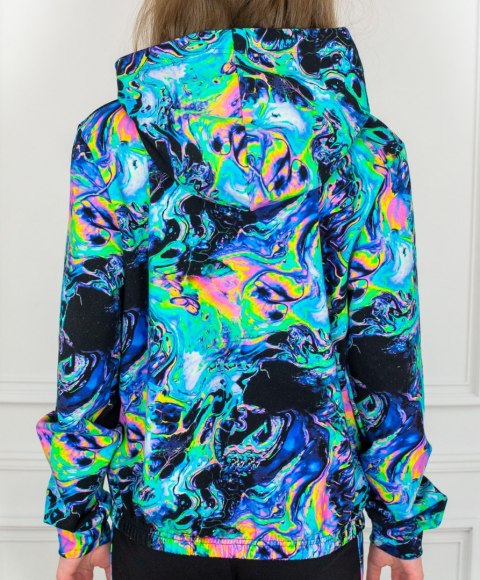 Kolorowa bluza dziewczęca z kapturem CARMEN - MODA SANOK Kolorowa bluza dziewczęca z kapturem CARMEN - MODA SANOK