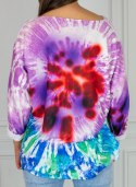 Miękka bluzka damska tęczowa z długim rękawem MODA SANOK Miękka bluzka damska tęczowa z długim rękawem MODA SANOK