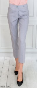 Spodnie MTM damskie eleganckie cygaretki 7/8 - jasny popiel - MODA SANOK Spodnie MTM damskie eleganckie cygaretki 7/8 - jasny popiel - MODA SANOK