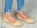 Beżowe zamszowe balerinki damskie MODA SANOK Beżowe zamszowe balerinki damskie MODA SANOK