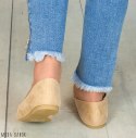 Beżowe zamszowe balerinki damskie MODA SANOK Beżowe zamszowe balerinki damskie MODA SANOK