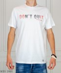 Męska biała koszulka T-shirt z napisem dont Quit Just Yuppi Moda Sanok Męska biała koszulka T-shirt z napisem dont Quit Just Yuppi Moda Sanok