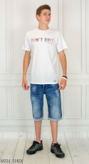Męska biała koszulka T-shirt z napisem dont Quit Just Yuppi Moda Sanok Męska biała koszulka T-shirt z napisem dont Quit Just Yuppi Moda Sanok