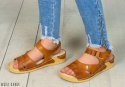 Rude damskie sandały z naturalnej skóry lekkie wygodne KINGA - MODA SANOK Rude damskie sandały z naturalnej skóry lekkie wygodne KINGA - MODA SANOK