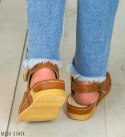 Rude damskie sandały z naturalnej skóry lekkie wygodne KINGA - MODA SANOK Rude damskie sandały z naturalnej skóry lekkie wygodne KINGA - MODA SANOK