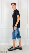 Spodenki jasny Jeans Męskie z podwijanymi nogawkami Y-TTO Moda Sanok