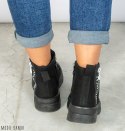 Czarne trampki damskie za kostkę na grubszej podeszwie Goodin - MODA SANOK Czarne trampki damskie za kostkę na grubszej podeszwie Goodin - MODA SANOK
