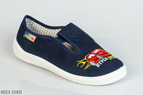 Granatowe pantofle z czerwoną wyścigówką Speed NAZO - MODA SANOK Granatowe pantofle z czerwoną wyścigówką Speed NAZO - MODA SANOK