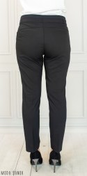 Spodnie damskie eleganckie cygaretki BB 7/8 - czarne - MODA SANOK