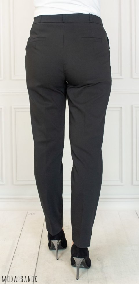 Spodnie BB damskie eleganckie cygaretki 7/8 -czarne- MODA SANOK